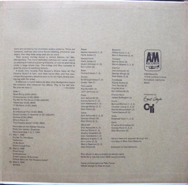 Wes Montgomery : Road Song (LP, Album)