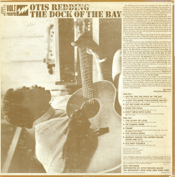 Otis Redding : The Dock Of The Bay (LP, Album, MO )