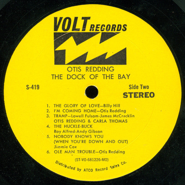 Otis Redding : The Dock Of The Bay (LP, Album, MO )