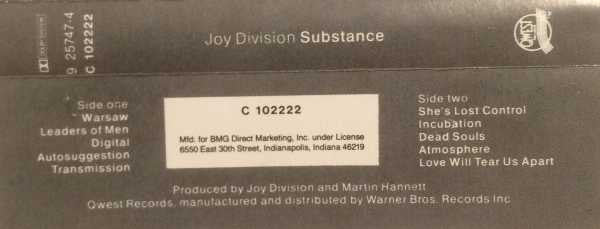 Joy Division : Substance (Cass, Comp, Club)