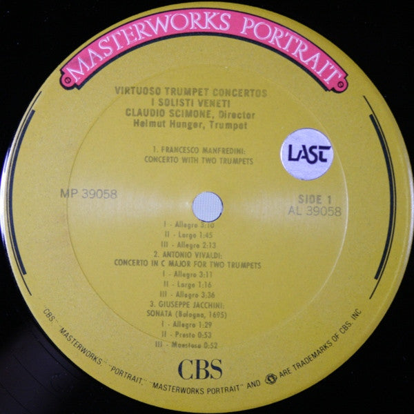 Vivaldi* - Corelli* - Manfredini* - Jacchini* - Stradella* - Torelli* / Helmut Hunger / I Solisti Veneti / Claudio Scimone : Baroque Trumpet Concerti (LP, Album)