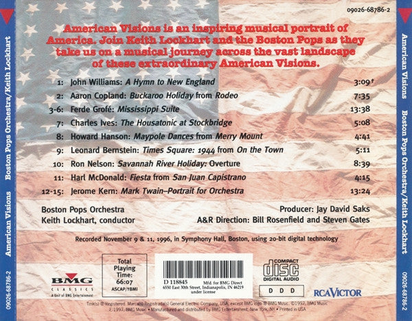 The Boston Pops Orchestra* / Keith Lockhart : American Visions (CD, Album, Club)