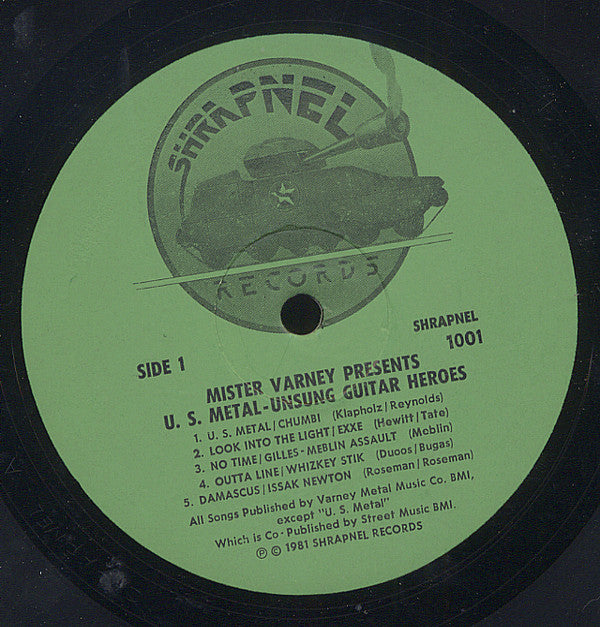 Various : (Mister Varney Presents) U.S. Metal - Unsung Guitar Heroes (LP, Album, Gre)