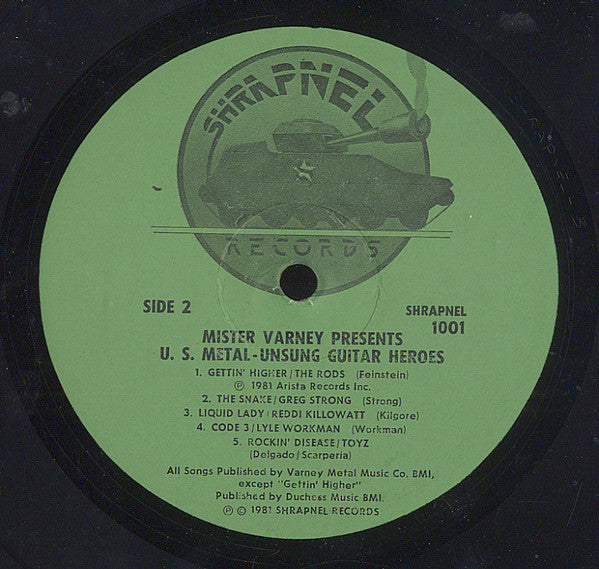Various : (Mister Varney Presents) U.S. Metal - Unsung Guitar Heroes (LP, Album, Gre)