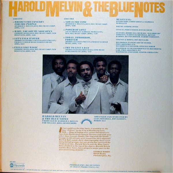 Harold Melvin And The Blue Notes : Now Is The Time (LP, Album, Pit)