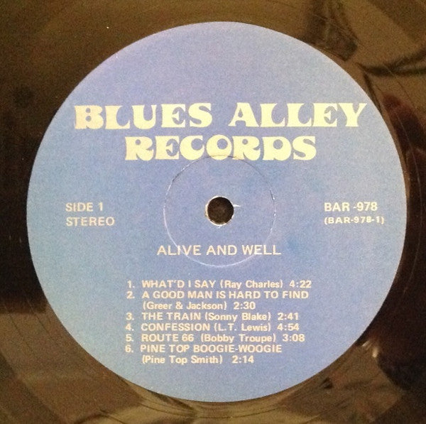 The Blues Alley All Stars : Beale Street Blues "Alive And Well" At Blues Alley - Memphis, TN (LP)