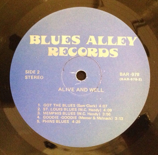 The Blues Alley All Stars : Beale Street Blues "Alive And Well" At Blues Alley - Memphis, TN (LP)