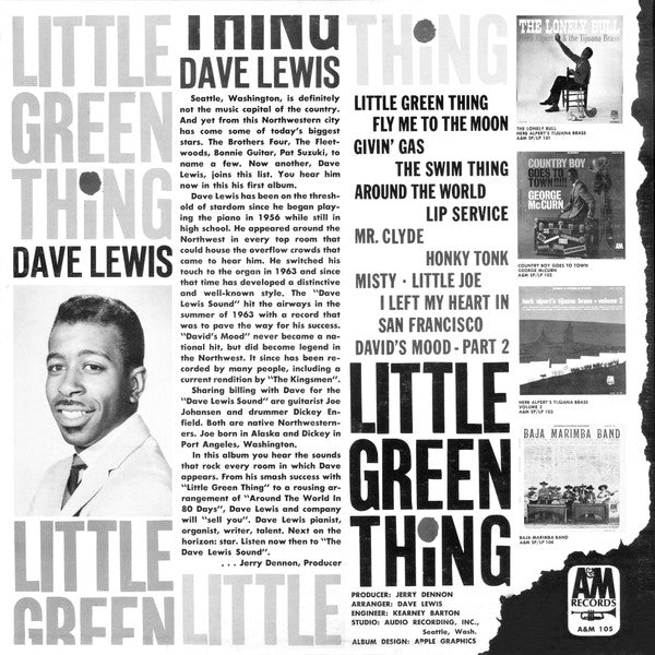 Dave Lewis (4) : Little Green Thing (LP, Album)