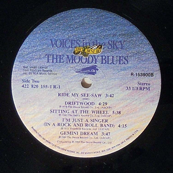 The Moody Blues : Voices In The Sky: The Best Of The Moody Blues (LP, Comp, Club)