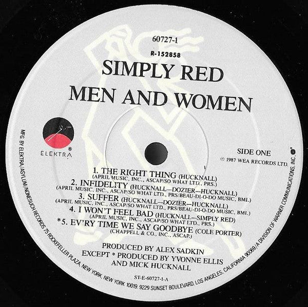 Simply Red : Men And Women (LP, Album, Club)