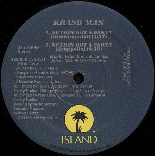Krash Man : Nuthin But A Party (12", Promo)