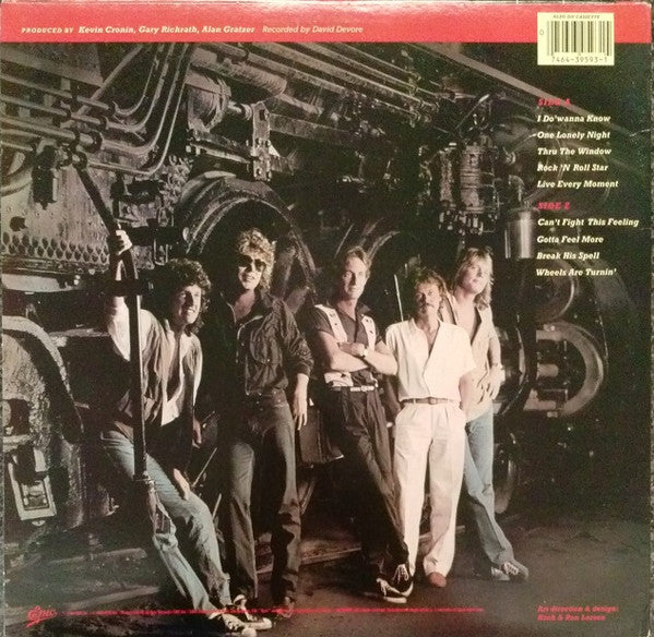 REO Speedwagon : Wheels Are Turnin' (LP, Album, Car)