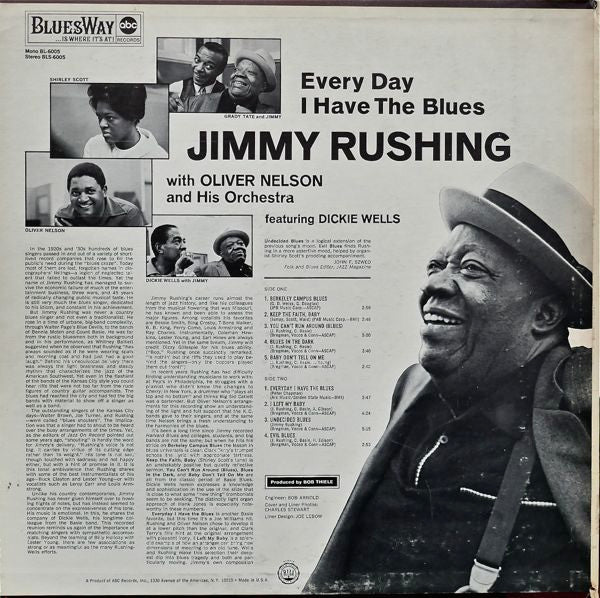 Jimmy Rushing With Oliver Nelson And His Orchestra : Every Day I Have The Blues (LP, Album)