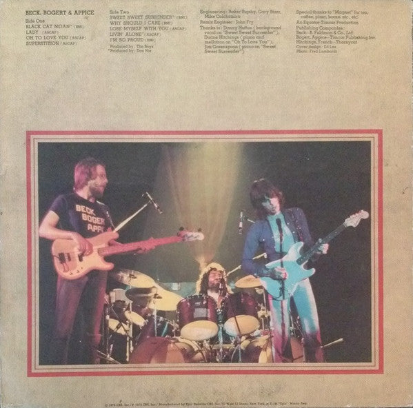 Beck, Bogert & Appice : Beck, Bogert & Appice (LP, Album, RP, Pit)