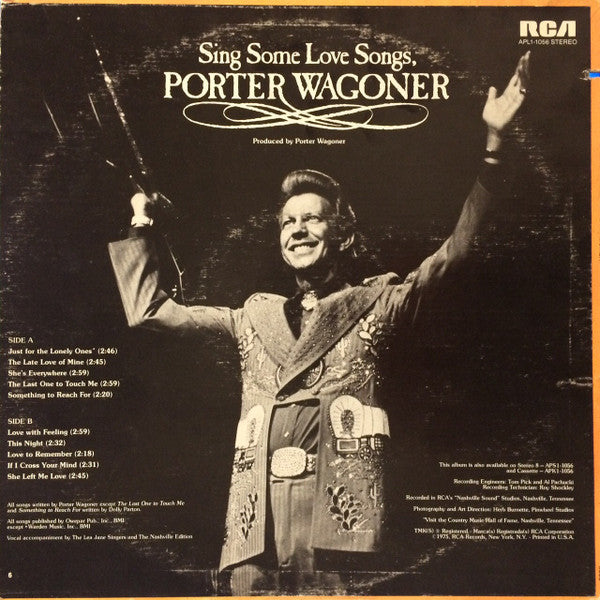 Porter Wagoner : Sing Some Love Songs, Porter Wagoner (LP, Album, Ind)