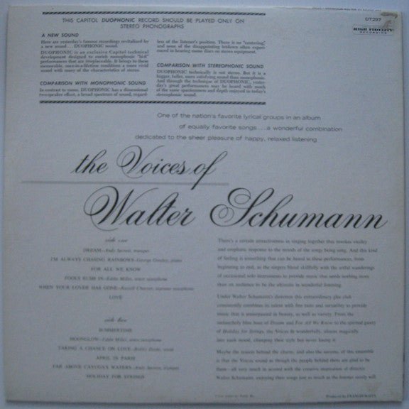 The Voices Of Walter Schumann : The Voices Of Walter Schumann (LP, RE)