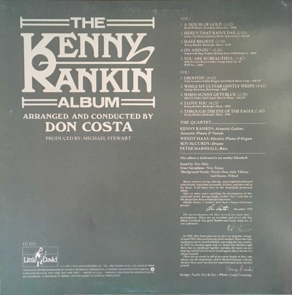 Kenny Rankin : The Kenny Rankin Album (LP, Album, MO )