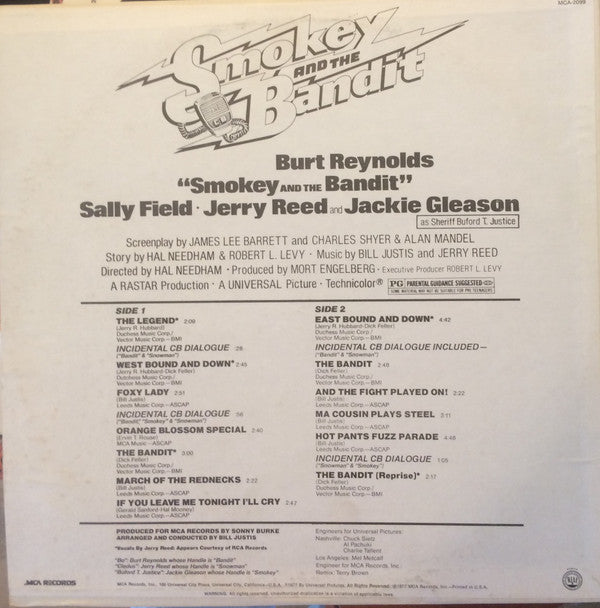 Various : Smokey And The Bandit (Music From The Original Motion Picture Soundtrack) (LP, Comp)