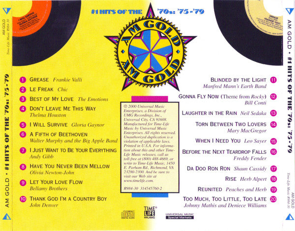 Various : AM Gold - #1 Hits Of The '70s: '75-'79 (CD, Comp)