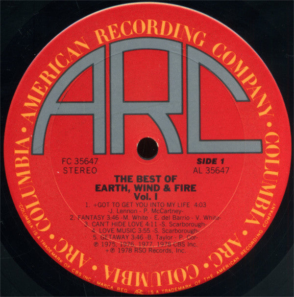 Earth, Wind & Fire : The Best Of Earth Wind & Fire Vol. I (LP, Comp, San)