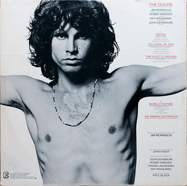 Jim Morrison Music By The Doors : An American Prayer (LP, Album, Gat)