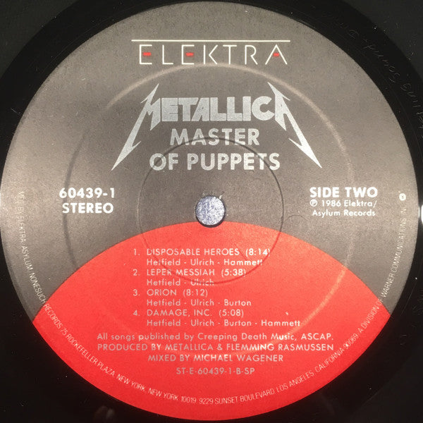 Metallica : Master Of Puppets (LP, Album, Spe)