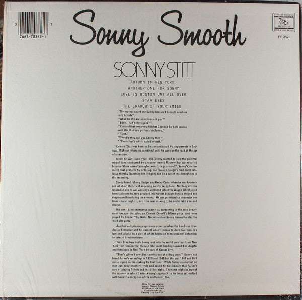 Sonny Stitt : Smooth Sonny (LP)