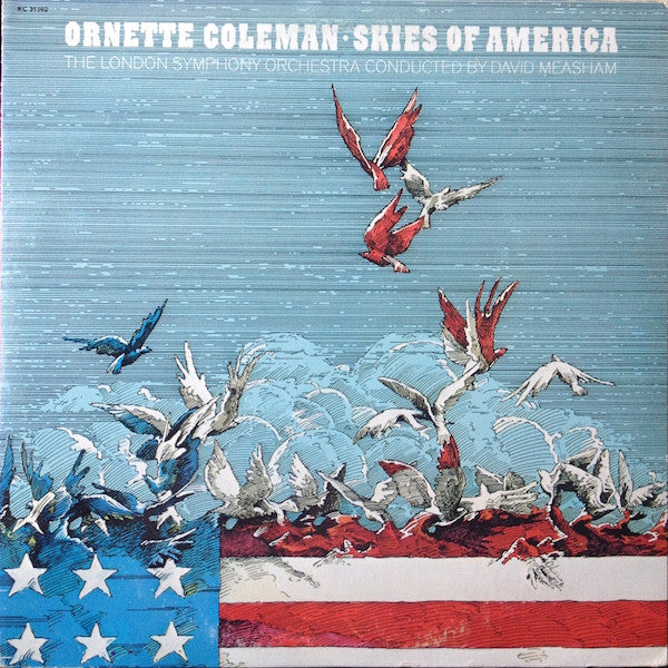 Ornette Coleman, London Symphony Orchestra  Conducted By  David Measham : Skies Of America (LP, Album)