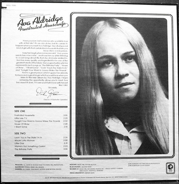 Ava Aldridge : Frustrated Housewife (LP, Album)