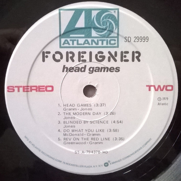 Foreigner : Head Games (LP, Album, MO )