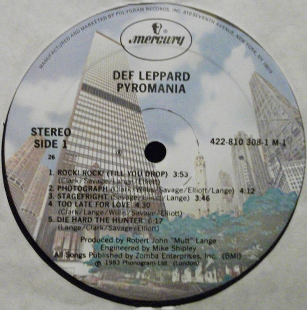 Def Leppard : Pyromania (LP, Album, 26 )