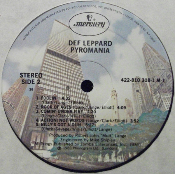 Def Leppard : Pyromania (LP, Album, 26 )
