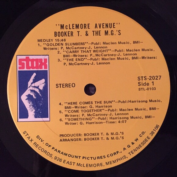 Booker T. & The M.G.'s* : McLemore Avenue (LP, Album, Ter)
