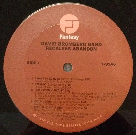 David Bromberg Band : Reckless Abandon (LP, Album, Ter)