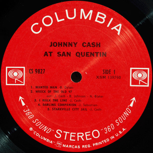 Johnny Cash : Johnny Cash At San Quentin (LP, Album, San)