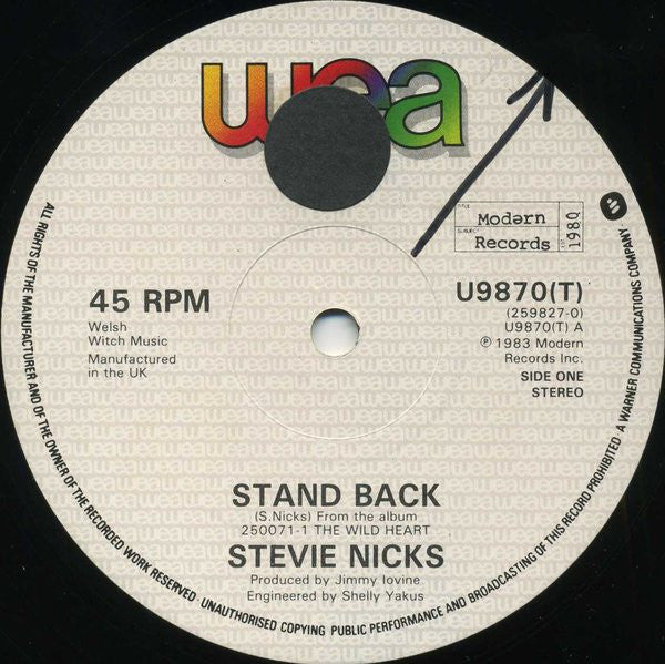 Stevie Nicks : Stand Back (12", Single)