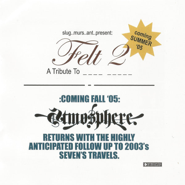 Atmosphere (2) : Headshots: Se7en (CD, Album, RM, DAD + CD, Comp, Mono)