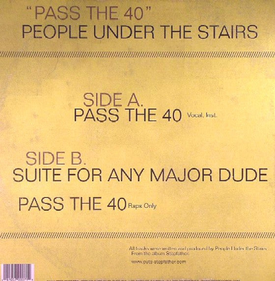 Buy People Under The Stairs : Pass The 40 (12