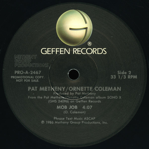 Pat Metheny / Ornette Coleman : "Kathelin Gray" / "Mob Job" (12", Single, Promo)