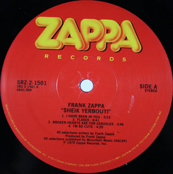 Frank Zappa : Sheik Yerbouti (2xLP, Album, PRC)