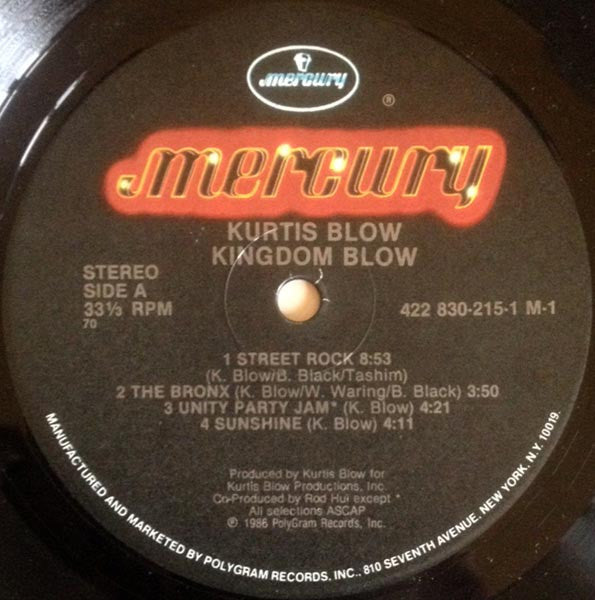 Kurtis Blow : Kingdom Blow (LP, Album, Ind)