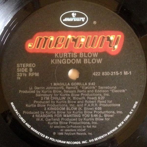 Kurtis Blow : Kingdom Blow (LP, Album, Ind)