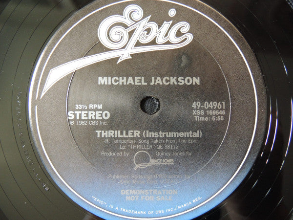 Michael Jackson : Thriller (12", Single, Promo)