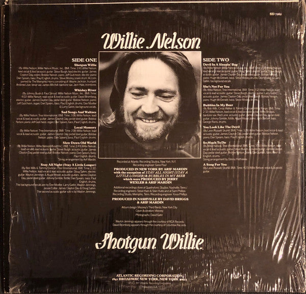 Willie Nelson : Shotgun Willie (LP, Album, Pre)