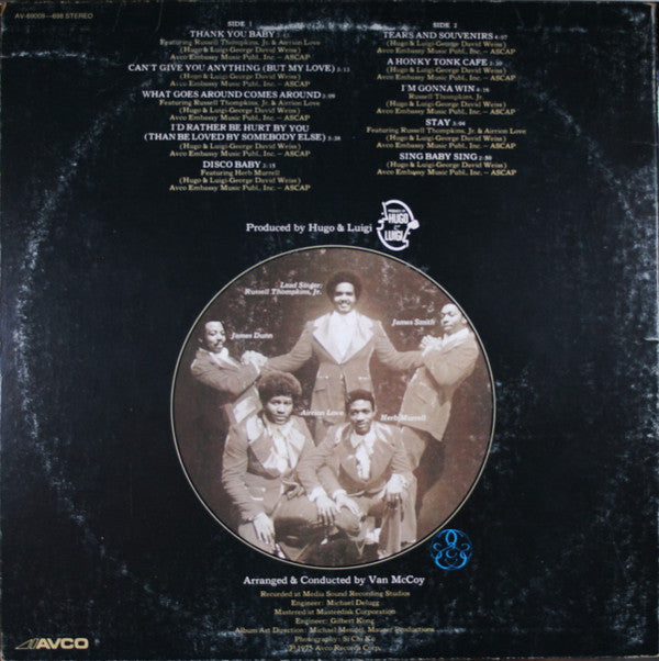 The Stylistics : Thank You Baby (LP, Album, PRC)