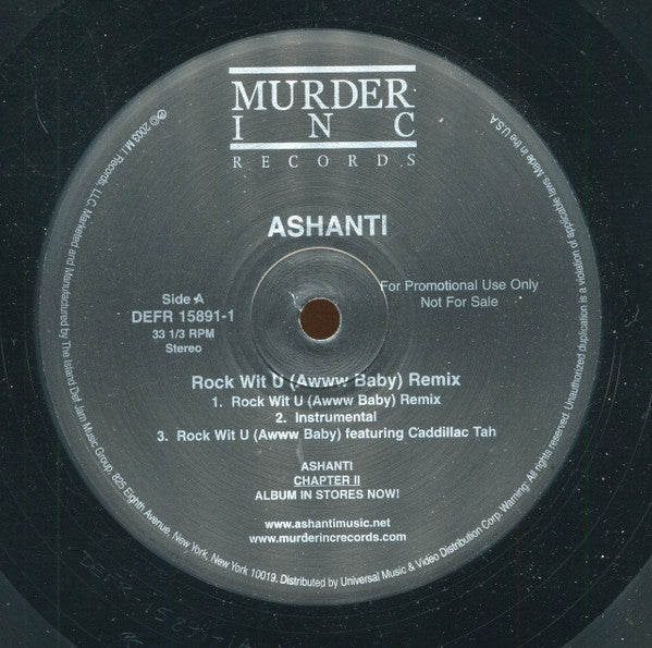 Ashanti : Rock Wit U (Awww Baby) Remix / Feel So Good (12", Promo)