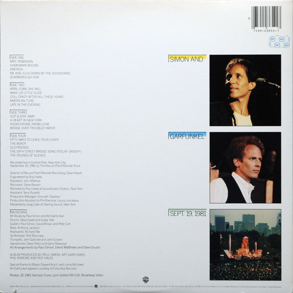 Simon And Garfunkel* : The Concert In Central Park (2xLP, Album, All)