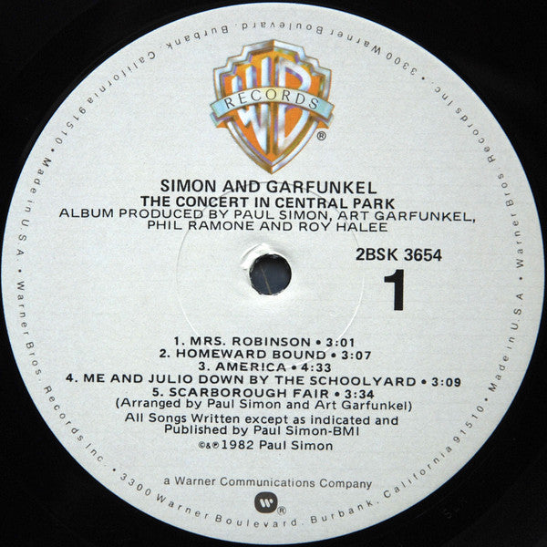 Simon And Garfunkel* : The Concert In Central Park (2xLP, Album, All)