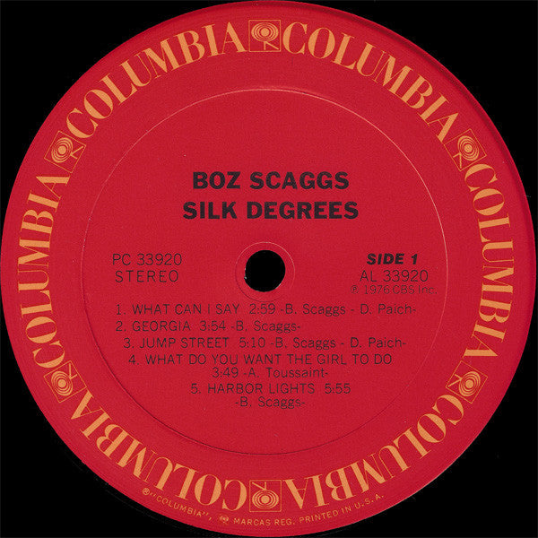 Boz Scaggs : Silk Degrees (LP, Album, San)