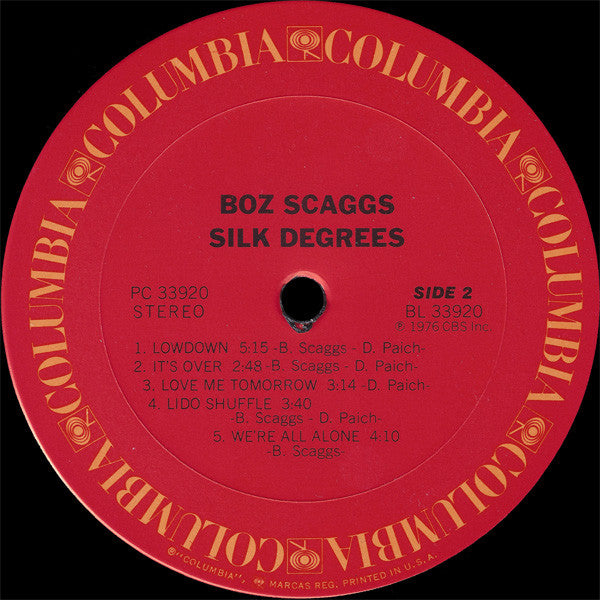 Boz Scaggs : Silk Degrees (LP, Album, San)